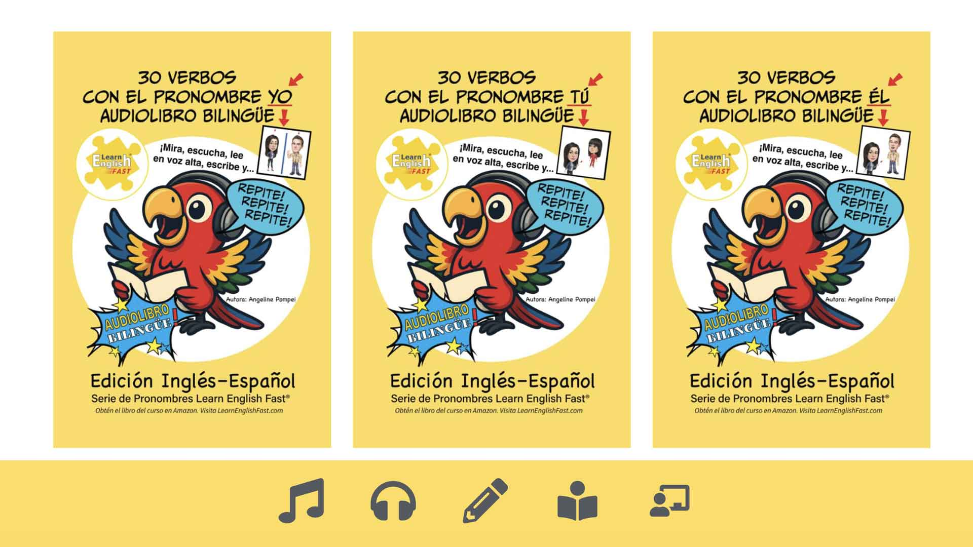 English Spanish Bilingual Audiobooks pronouns She We They