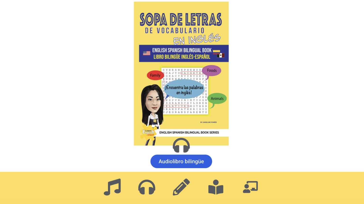 Bilingual Audiobook English Spanish Vocabulary