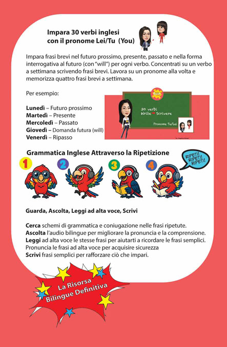 30 Verbs and pronouns You English Italian Bilingual Audiobook Co